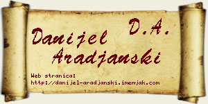 Danijel Arađanski vizit kartica